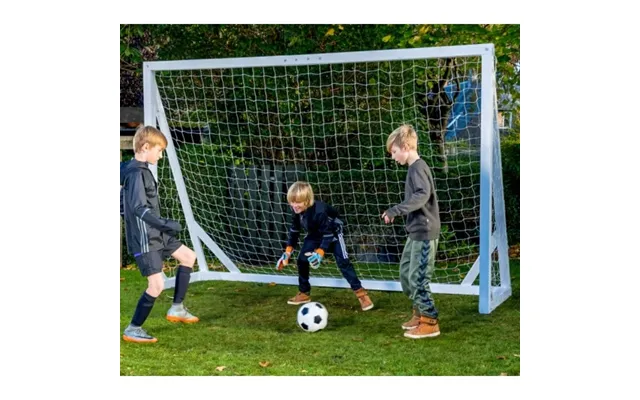 Træ Fodboldmål 300 X 200 Cm Hvid Til Haven