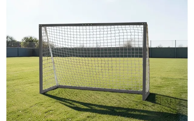 Træ Fodboldmål 300 X 200 Cm Sort Med Stål Bagstolpe