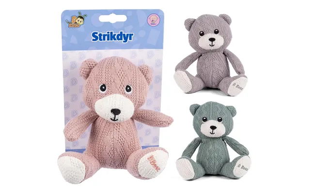 B Beez Knitted Bamse 14 Cm. - Aktivitets Legetøj