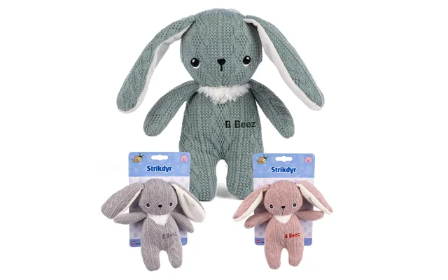 B Beez Knitted Kanin 14 Cm. - Aktivitets Legetøj