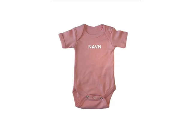 Body Med Navn Kort Ærmet, Lyserød - Babytøj