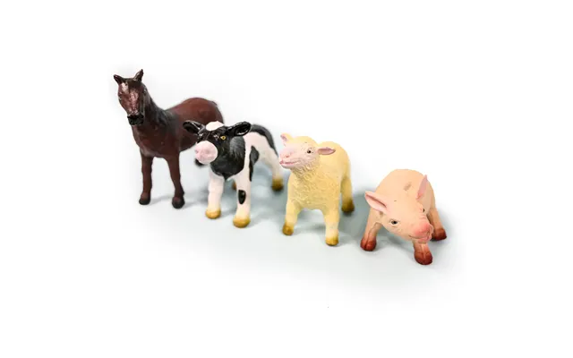 Green Rubber Toys - Bondegårdsdyr