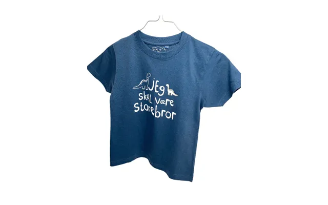 Jeg Skal Være Storebror T-shirt S S Dinosaurâ Støvet Blå - Jeg Skal Være Storebror T-shirt