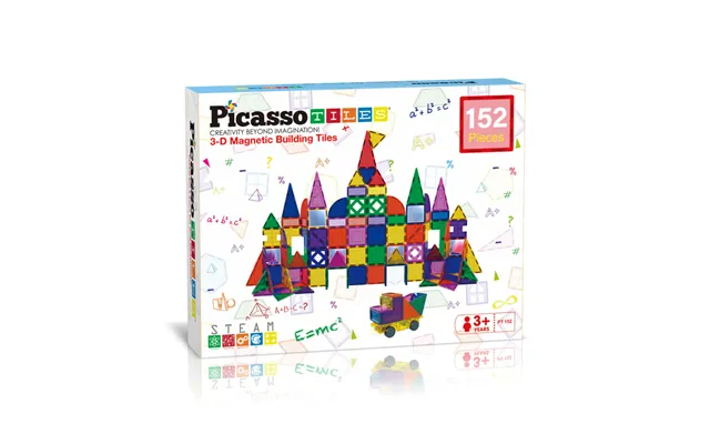 Picasso Tiles 152 Dele Magnetisk Byggeklodssæt. - Magnetic Tiles