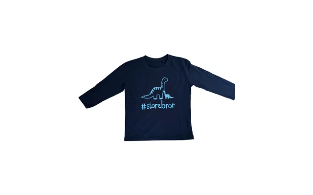 Storebror T-shirt L S, Blue Navy Med Sky Blue Print - Jeg Skal Være Storebror T-shirt