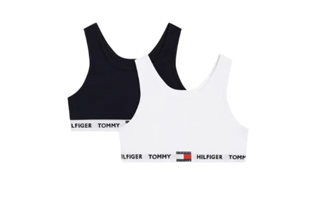 Tommy Hilfiger 2-pak Bralette White Black - Legekammeraten.dk