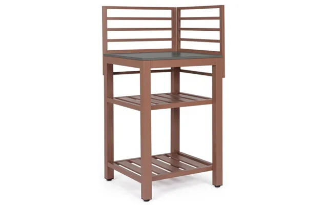 Aria Udekøkken I Aluminium Og Keramisk Sten H125 X B62 X D62 Cm - Terracotta Stengrå