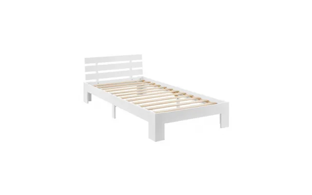 Børneseng Med Gavl I Mdf Og Fyrretræ 200 X 90 Cm - Hvid