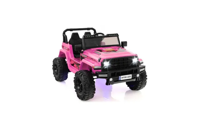 Elektrisk Jeep Til 2 Børn 24v I Metal Og Kunststof H67 X L115 X B77 Cm - Lyserød