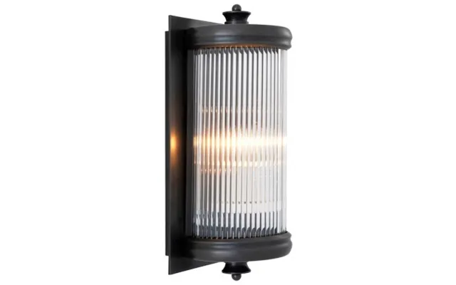 Glorious S Væglampe H29 Cm 1 X E27 - Antik Bronze Klar Rillet