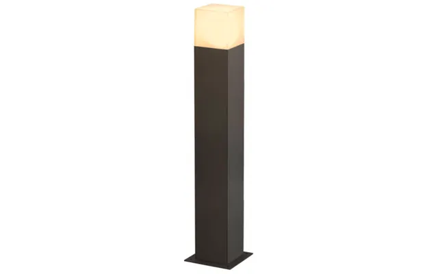 Grafit Firkantet Udendørs Bedlampe I Aluminium Og Polycarbonat H60 Cm 1 X E27 - Antracit