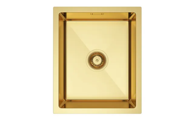 Køkkenvask I Rustfri Stål Med Afløb 37 X 45 Cm - Satineret Guld