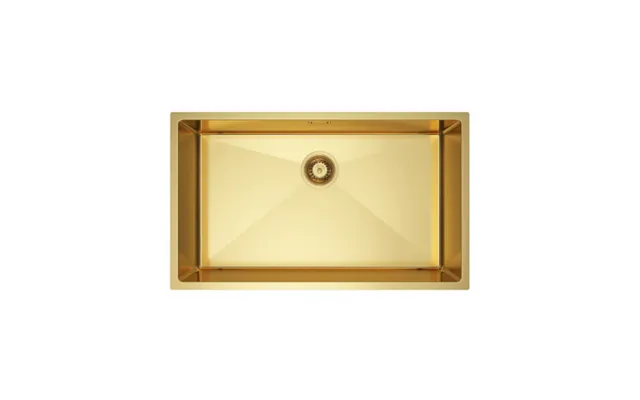 Køkkenvask I Rustfri Stål Med Afløb 74 X 44 Cm - Satineret Guld