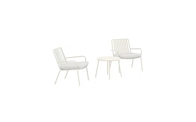 Konos Loungesæt I Stål Og Polyester - Beige