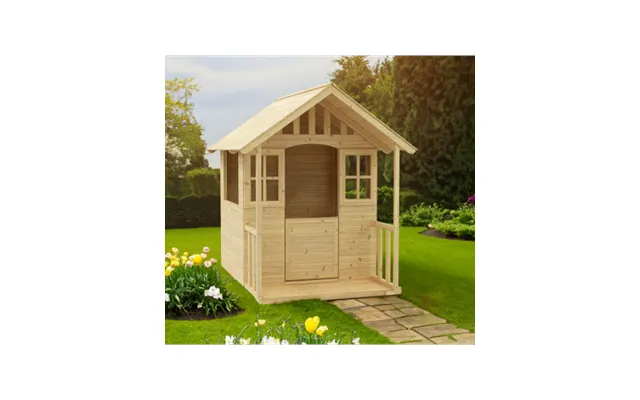 Legehus I Fyrretræ H140 X B121 X D137 Cm - Natur