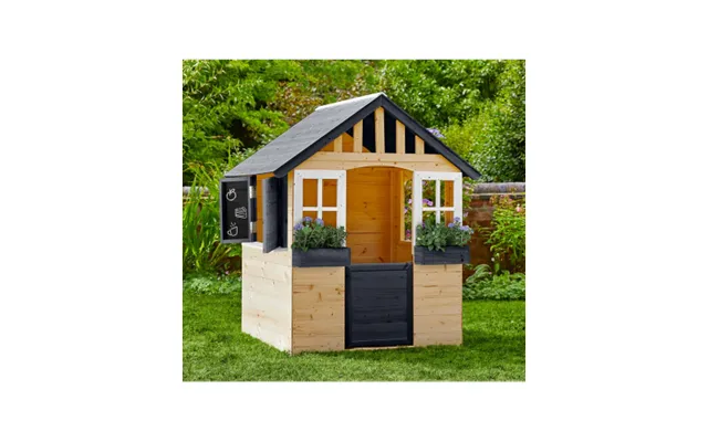 Legehus I Fyrretræ H140 X B121 X D97,5 Cm - Natur Sort Hvid