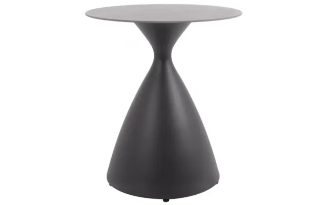 Nadia Lounge Havebord I Aluminium Og Glas H50 X Ø45 Cm - Antracit Mørkegrå Sten
