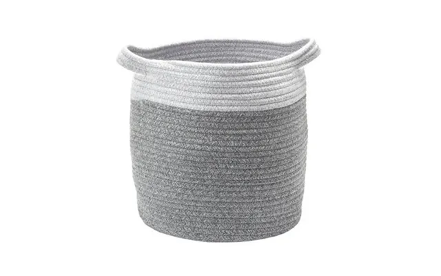 Osman Opbevaringskurv I Bomuld Og Polyester H30 X Ø30 Cm - Grå