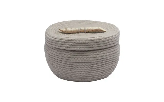Otis Opbevaringskurv I Bomuld Og Polyester H22 X Ø33 Cm - Trøffel