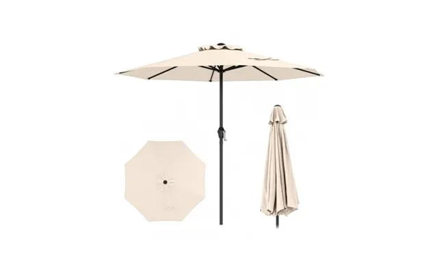 Parasol I Metal Og Polyester Ø260 Cm - Sort Beige