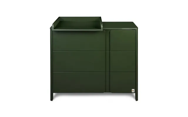 Puslekommode Til Børneværelset I Birketræ Og Mdf H91 X B105 X D54 Cm - Grøn