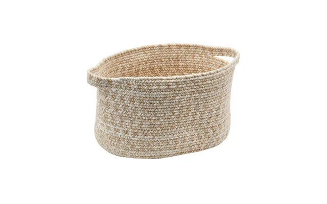 Rena Opbevaringskurv I Bomuld Og Polyester H20 X B38 X D27 Cm - Meleret Birk