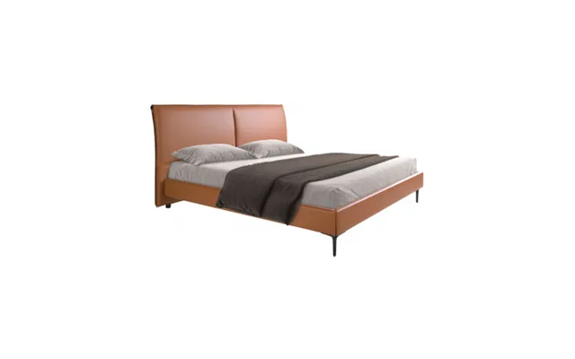 Sengeramme 180 X 200 Cm I Stål Og Vegansk Læder H33 - 110 X B205 X D212 Cm