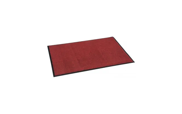 Smudsmåtte Skridsikker I Gummi Og Polypropylene 90 X 60 Cm - Sort Rød
