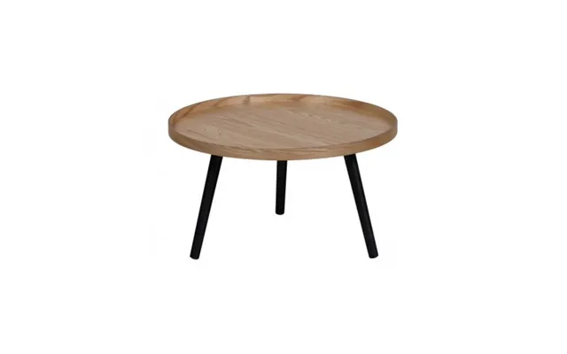 Sofabord I Fyrretræ Og Mdf H34 X Ø60 Cm - Sort Natur