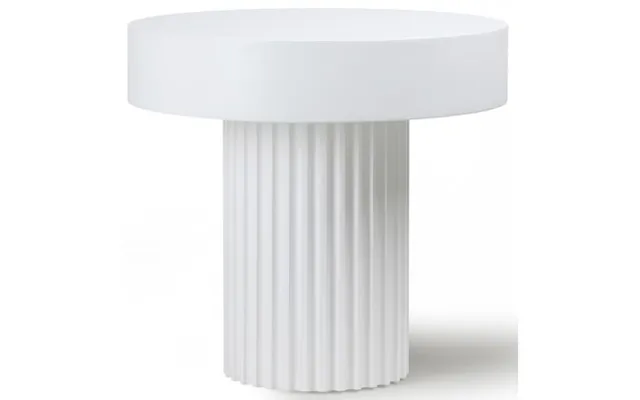 Sofabord I Sunkaitræ Og Mdf Ø49 Cm - Hvid
