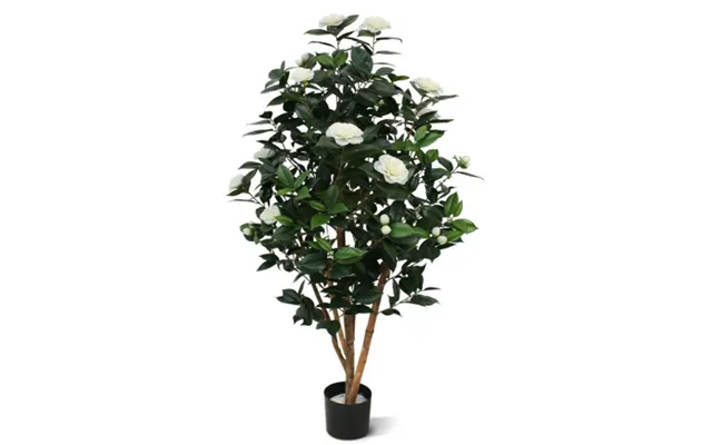 Stor Kunstig Camelia Japonica Plante H150 Cm - Grøn Creme