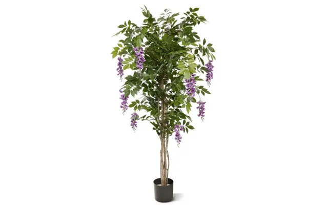 Stor Kunstig Wisteria Plante H150 Cm - Grøn Lilla
