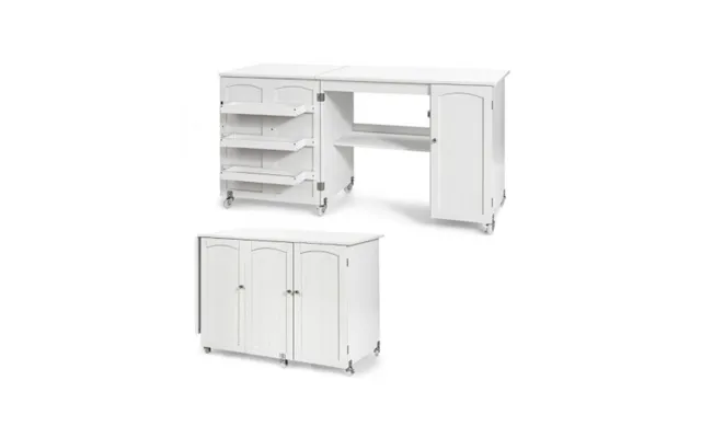 Symaskinebord Eller Computerbord I Møbelplade 98 - 158 Cm