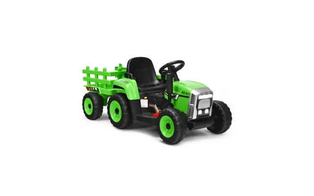 Traktor Til Børn 12v Elektrisk I Metal Og Kunststof H52,5 X L136,5 X B50 Cm - Grøn