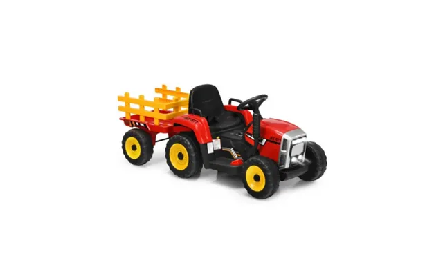 Traktor Til Børn 12v Elektrisk I Metal Og Kunststof H52,5 X L136,5 X B50 Cm - Rød
