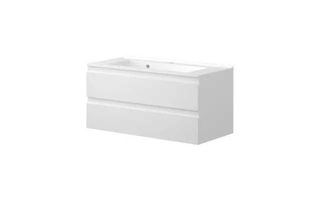 Venice Komplet Badmiljø I Mdf Og Keramik H51 X B120,5 Cm - Hvid Højglans