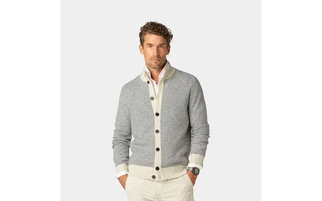 Grå Melange Cardigan To Farver