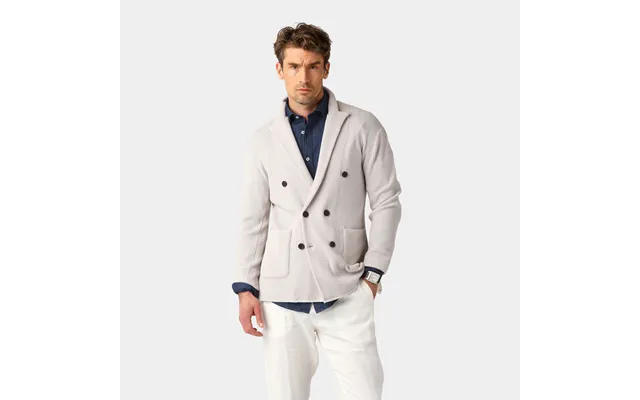Light Sand Tuck Stitch Blazer 100% Merino Wool