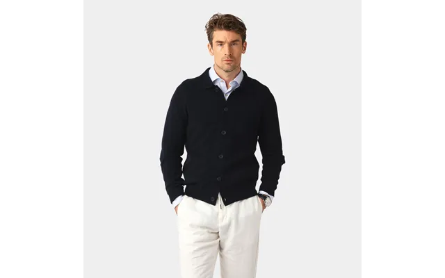 Navy Cashmere Cardigan