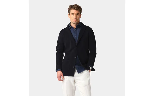 Navy Knitted Milano Merino Blazer