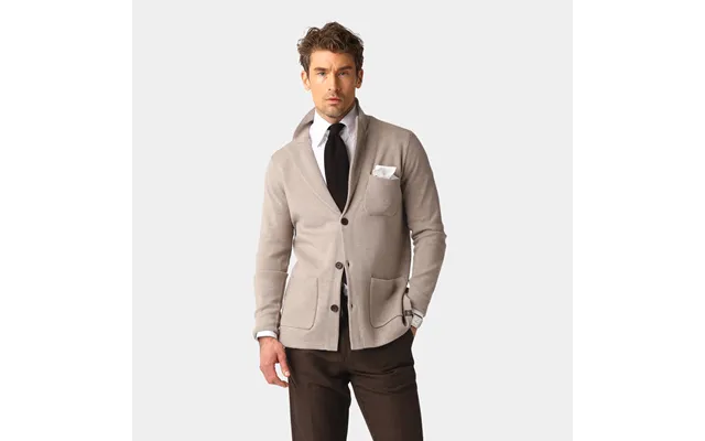 Sand Knitted Milano Merino Blazer