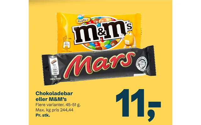 Chokoladebar Eller M&m’s