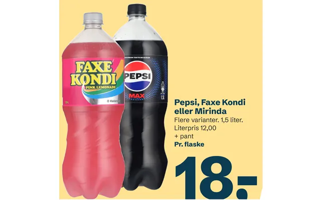 Pepsi, Faxe Kondi Eller Mirinda