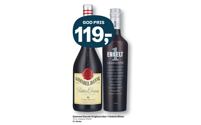 Gammel Dansk Original Eller 1-enkelt Bitter