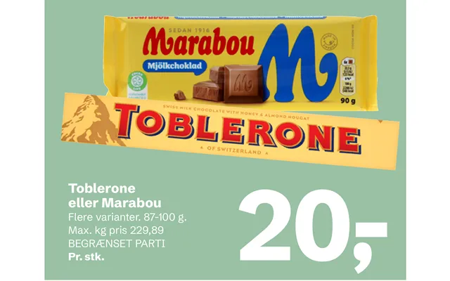 Toblerone Eller Marabou