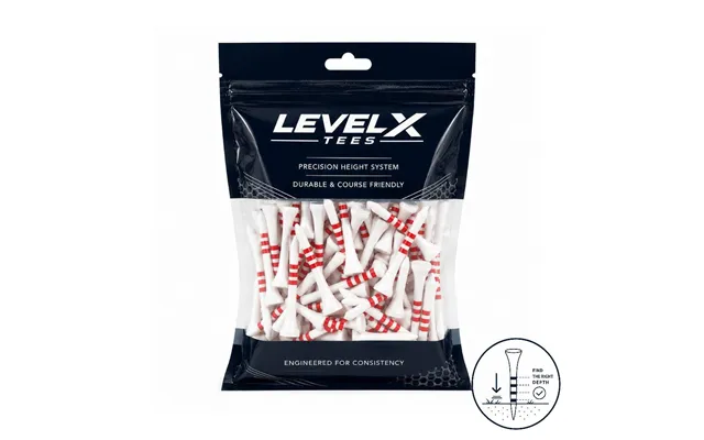 Level X Bambus Korte Træ Golftees 54 Mm 120 Stk.