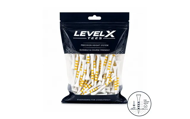 Level X Bambus Lange Træ Golftees 70 Mm 100 Stk.