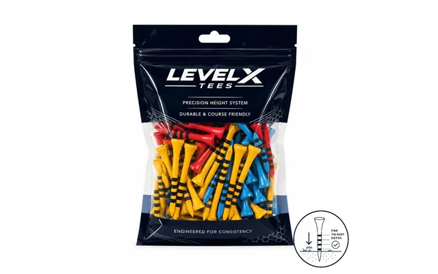 Level X Bambus Træ Golftees Mix 100 Stk.