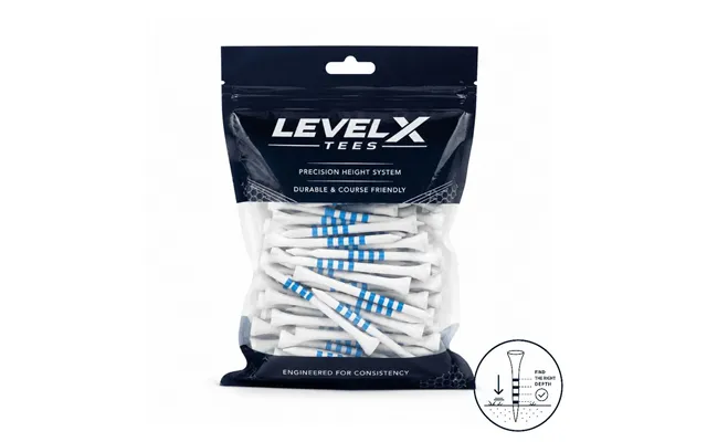 Level X Bambus X-tra Lange Træ Golftees 83 Mm 80 Stk.