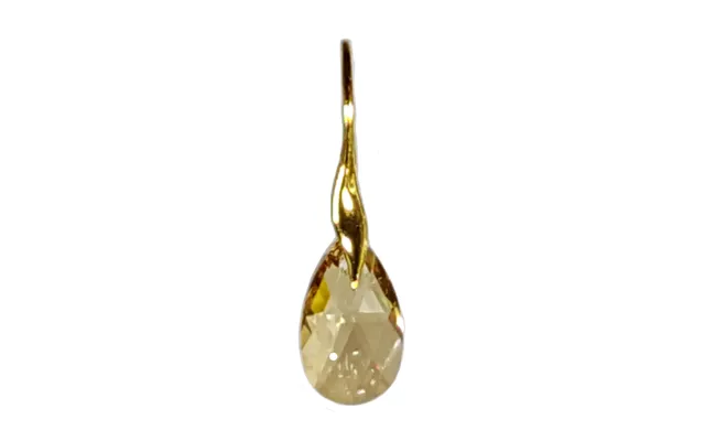 Facet Drop Ørering Crystal Golden Shadow Guld